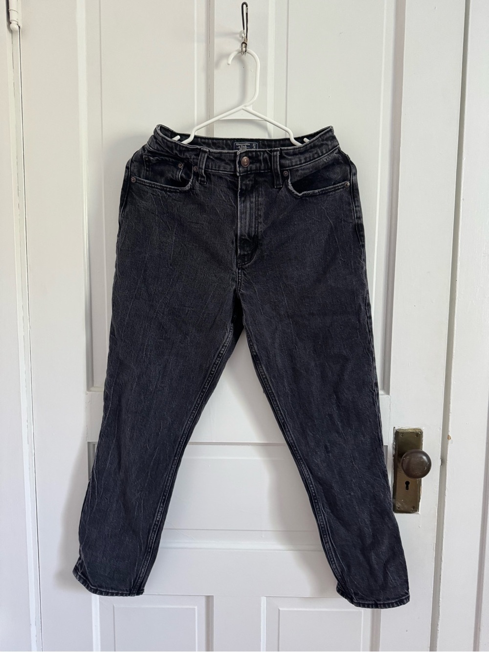 Abercrombie & Fitch Men's Washed Black Relaxed Jeans